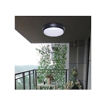Balkon Lambası Teras Lambası Artos 15w Yuvarlak Siyah Banyo Lambası 6400k Beyaz Işık Tavan Lamb