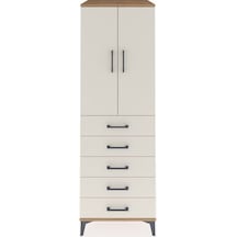 Kronos Dolap Tek Raflı 5 Çekmeceli Tek Askılı 60x59x182 Çam-aytaşı Atlas Çam