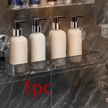 Willowhaven Gri Askılı Çok Katlı Banyo Rafı, Delme Gerekmez, Su Geçirmez Saklama Ünitesi Gri