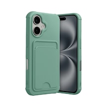 Apple iPhone Uyumlu 17 Kelvin Kartvizitli Silikon - Açı Ee3e3 Yeşil