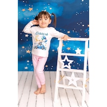 Pia Baby İsme Özel Erkek Çocuk Pijama Takımı %100 Pamuk Penye İsim Baskılı Kişiye Özel Çocuk Pijaması 10563p14pi Krem