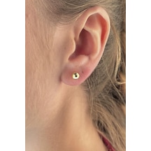 14 Ayar Altın Top Küpe 6 Mm 001