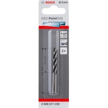 Bosch HSS-PointTeQ 3.0 mm 2'li Paket Metal Delme Ucu - 2608577158
