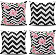 Kırlent Dunyası 4Lü Kombin Dijital Baskılı Kırlent Kılıfı