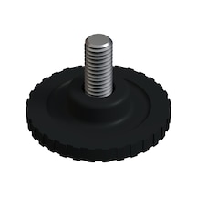 Cateksss M8 Yükseklik Ayar Vidası, Vidalı Pabuç Çap: 41 Mm Tırnaklı Siyah - 6 Lı Paket