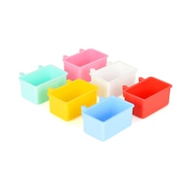 Tr Kuşlar İçin Küçük Mamalık, Renkli, 5,5 Cm, 6 Adet Set