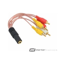 3.5 Mm St Dişi 6 Rca Erkek 5 1 Kablo