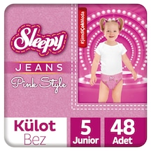 Sleepy Pink Jeans Külot Bez 5 Numara Junior 2'li Jumbo 48 Adet