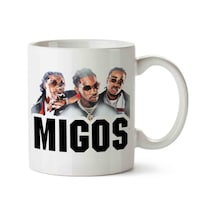 Migos İki Tarafı Baskılı Kupa Bardak.jpg Çok Renkli