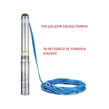 4" 1 Hp 4004 10 Kademe Dalgıç Pompa Kablo Ve Pano Dahil