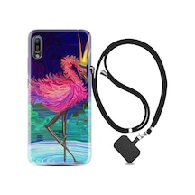 Samsung Uyumlu A7 2018 Kılıf Resimli Silikon Gri Mermer 1376