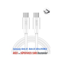 Samsung Note 20- 20 5g Uyumlu Şarj Kablosu Hızlı Type-c Kablo 60w