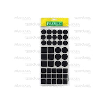 Pacific Siyah Yapışkanlı Karma Keçe 20x20, 25x25 Ø 20mm,ø 25mm