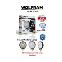 Wolfram 32314 Çalışma Lamba Wolfram Yuvarlak Large 4760 Lümen