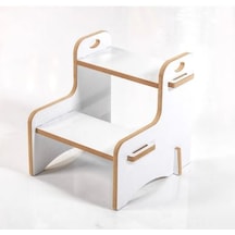 Demonte Ahşap Basamak Tabure - Çocuk Wc Banyo Gardolap Mutfak