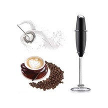 Fortunelane Stantlı El Tipi Seramik Süt Köpürtücü - Sürdürülebilir, Modern Kahve Çay Aleti Beyaz/siyah, Siyah Siyah