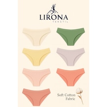 Lirona 7 - Pack Soft Cotton Premium Fabric Slip Briefs Özel Kumaş Esne Mavi
