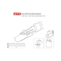 Biye Çift Kıvırma Klorat Etek Apara 60x20mm / Apr 13-r