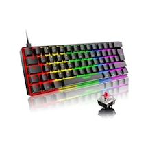 Atasoft T60 RGB Kırmızı Switch Mekanik Kablolu Q Oyuncu Klavye