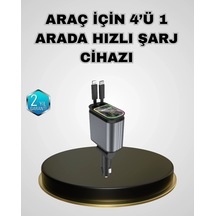 Bfs Araç Şarj Adaptörü 66w Pd Qc Hızlı Şarjlı Ve Çekilebilir Kablolu