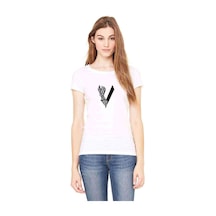 Vikings Baskılı Beyaz Kadın Tshirt (534278575)