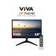 M-19 Premium 19 İnç Kumandalı LED Monitör HDMI VGA Girişli Dahili Hoparlörlü Ultra Parlak Ekran