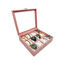 Saat Kutusu 12 Li Pembe Süet Pembe