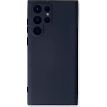 Newface Samsung Galaxy S24 Ultra Kılıf Nano İçi Kadife Silikon - Lacivert