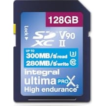 Integral 128 Gb Uhs-ıı Sd Kart V90 300 Mb/s'ye Kadar Okuma Ve 280 Mb/s'ye Kadar Yazma Hızı Sdxc Profesyonel Yüksek Hızlı Hafıza Kartı