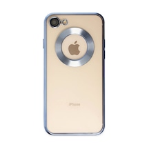 İletişim iPhone 8 İle Uyumlu İle Uyumlu Kapak Yanları Renkli Lens Korumalı Logo Gösteren Şeffaf Luxury Kılıf - Açık Mavi Sku: Zeusb0bqfpdzyc