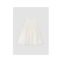 LC Waikiki Alıta Cıty Farkıyla Lcw Kids Beyaz Baskılı Kız Çocuk Elbise Beyaz - 928242519 Beyaz