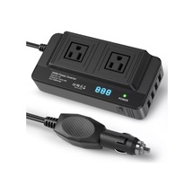 Geeksen İnvertör 200w Araba İnvertörü 12v İla 110v Modifiye Sinüs Dalgası Güç Dönüştürücüsü 2 Ac Siyah