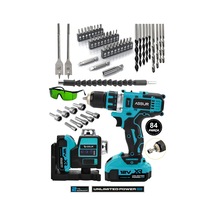 Assur Profesyonel 12v Çift Akülü 12 Köşe 360 Lazer Hizalama & Akülü Vidalama 84 Parça Set-1654