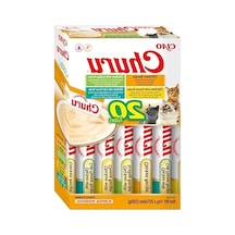 Churu Kedi Ödül Sı Likit Atıştırmalık Kutusu, Tavuklu Tahıl İçermez, Şekersiz, Yapay Aroma İçermez %100 Doğal Et, Birinci Sınıf Japon Kedi Atıştırmalıkları 20 X 14 G