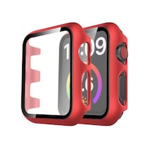 Newface Apple Uyumlu Watch 38mm Camlı Kasa Ekran Koruyucu - Kırmızı Diğer