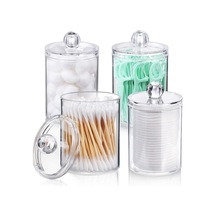 Reedark Akrilik Pamuklu Çubuk Saklama Kutusu - Pratik Ve Dayanıklı Ev Organizasyon Çözümü 7x10.5 Cm Şeffaf