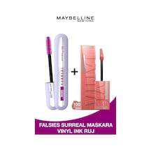 Maybelline New York Falsies Surreal Maskara & Super Stay Vinyl Ink Uzun Süre Kalıcı Likit Parlak Ruj 100 Charmed pktflssrrlvnly100-9608 0