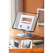 Alüminyum Alaşım Katlanabilir 360 Dönen Tablet Telefon Ofis Standı Tüm Modellere Uygun Sarsılmaz