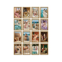 Lawrence Alma-tadema Tabloları 16'lı Sticker Seti Laptop Defter Planlayıcı Etiket Çok Renkli