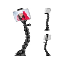 Jeemson 23cm Abs Materyalli 360 Döner Evcil/ Araçlı Sünger Tutucu, Telefon Tutucu İle Multifonksiyonel Vlog/ Gps/ Canlı Yayın Stantı