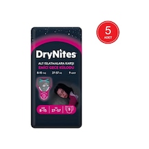 Drynites Kız Emici Gece Külodu 27-57 KG 8-15 Yaş 5 x 9 Adet 5'li