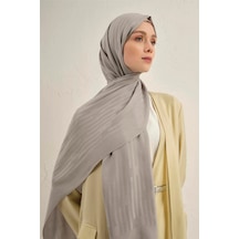 Armine Lyocell Viscon Stripes Desenli Şal 2 Gri