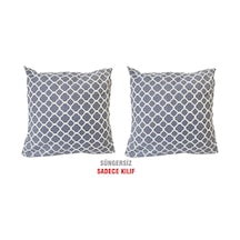 Kırlent Yastık Kılıfı Vip Yastık Kılıfı 2 Adet-43X43 Cm(Griçatı) (525115824)