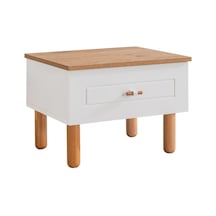 Komodin, Vita Bohem Tek Çekmeceli Komodin Beyaz