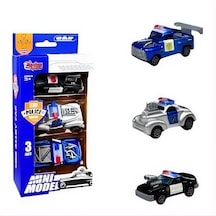 3 Parça Çek Bırak Mini Model Metal Clasic Araba 1:64
