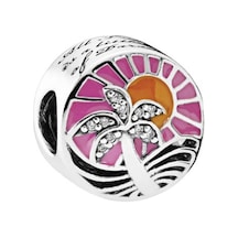 Nur Silver Tropical Sunset Mixed Enamel Gümüş Charm Nur-bl00031