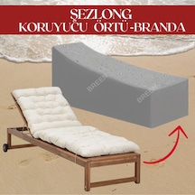 Gri Şezlong Koruma Örtüsü, Koruyucu Kılıf, Su Geçirmez, Güneşten Korur, Toz Ve Kir Önleyici Branda Gri
