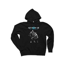 God Of War Ragnarok Atreus Kratos Siyah Kapşonlu Sweat Siyah