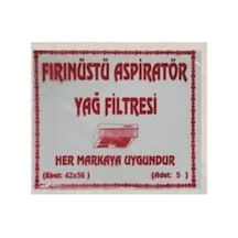 Fırınüstü Kağıt Aspiratör Yağ Filtresi Bez 5 Adet Diğer