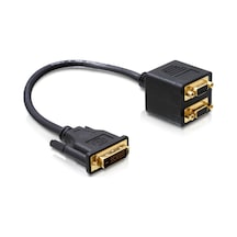Dvi 2x Vga Çoklayıcı Kablo Dvi 24+5 Erkek 2x Vga Dişi Çevirici